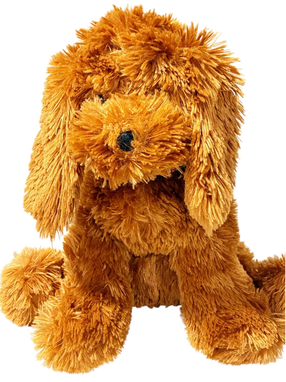 2003 GUND Labradoodle Plush 18” Brown Lord & Taylor Plaid Collar Vintage
